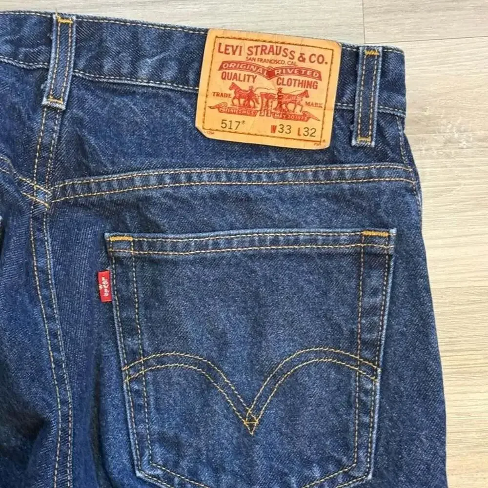 Vintage Levi's 517 Dark Wash Boot Cut Denim Jeans